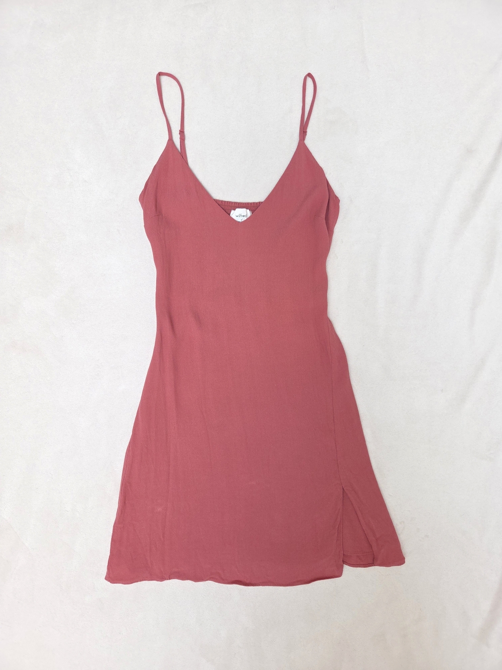 Wilfred Smocked Spaghetti Strap Mini Dress in Rose - Picture 2 of 10